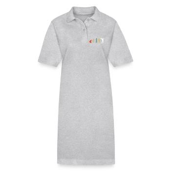 Vintage evolution guitar player - Stanley/Stella PAIGER Organic Women’s Polo Dress - heather grey - Front
