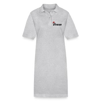 Équipe Chapeau de Noël - Robe polo bio PAIGER Stanley/Stella Femme - gris chiné - Devant
