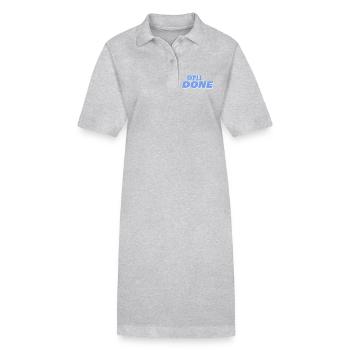 WELL DONE - Stanley/Stella Frauen Bio-Polokleid PAIGER - Grau meliert - Vorne