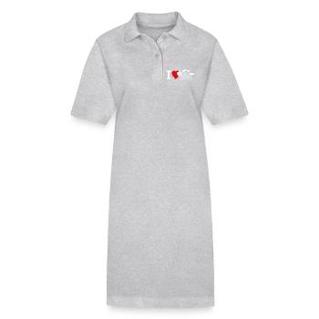 Les sauveteurs adorent les nageurs sauveteurs - Robe polo bio PAIGER Stanley/Stella Femme - gris chiné - Devant