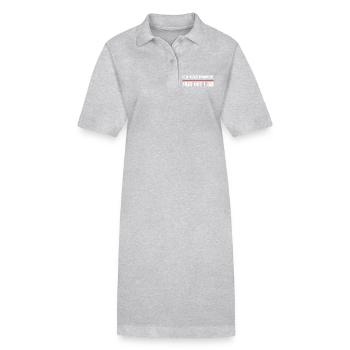 Ich funktioniere nur mit Lob Spruch - Stanley/Stella Frauen Bio-Polokleid PAIGER - Grau meliert - Vorne