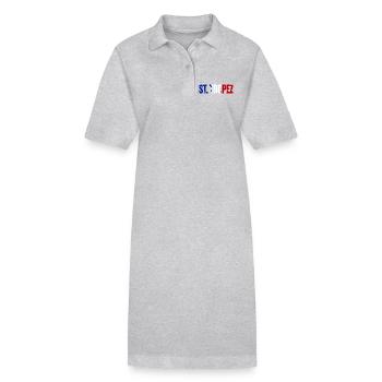 Saint-Tropez, France, Saint-Tropez - Robe polo bio PAIGER Stanley/Stella Femme - gris chiné - Devant
