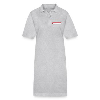 Feuerwehr Flammenlogo Rot Weiß - Stanley/Stella Frauen Bio-Polokleid PAIGER - Grau meliert - Vorne