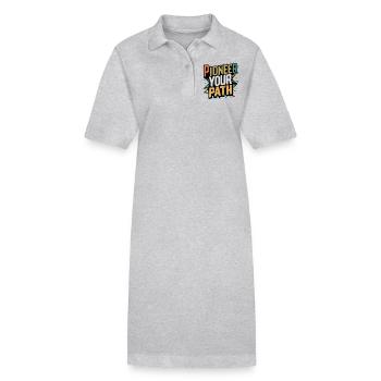 Ouvrir la voie - Robe polo bio PAIGER Stanley/Stella Femme - gris chiné - Devant