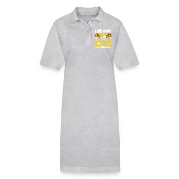 Keine Sorge ich teile meine Pizza Mit mir selbst, - Stanley/Stella Frauen Bio-Polokleid PAIGER - Grau meliert - Vorne