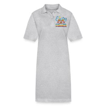 Profitez de l’été. Voyage, Vacances, Divertissement, Loisirs, - Robe polo bio PAIGER Stanley/Stella Femme - gris chiné - Devant