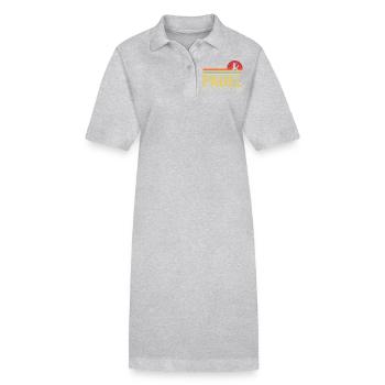 Das Leben ist gut Padel macht es besser - Stanley/Stella Frauen Bio-Polokleid PAIGER - Grau meliert - Vorne