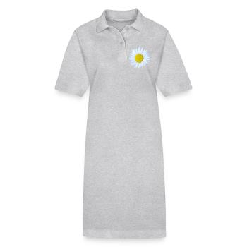 Marguerites - Robe polo bio PAIGER Stanley/Stella Femme - gris chiné - Devant