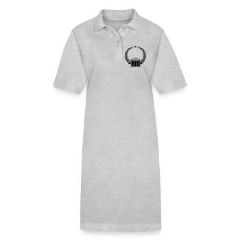Hof in Lorbeerkränzen kleine Sternchen - Stanley/Stella Frauen Bio-Polokleid PAIGER - Grau meliert - Vorne