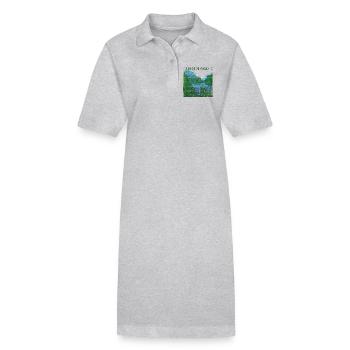 Nature is calling Flusslandschaft SackleinenEffekt - Stanley/Stella Frauen Bio-Polokleid PAIGER - Grau meliert - Vorne