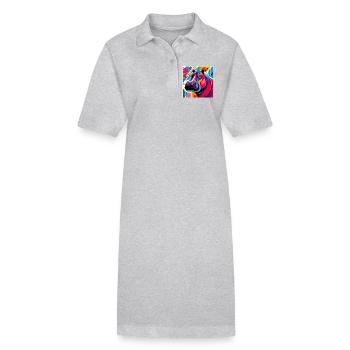 Hippopotame - Robe polo bio PAIGER Stanley/Stella Femme - gris chiné - Devant