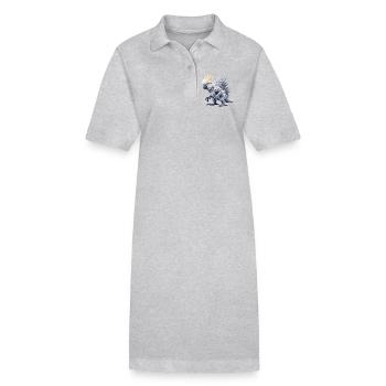 Kakaduzilla (01) - Stanley/Stella Frauen Bio-Polokleid PAIGER - Grau meliert - Vorne