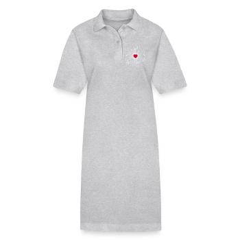 Le coeur est une machine - Robe polo bio PAIGER Stanley/Stella Femme - gris chiné - Devant