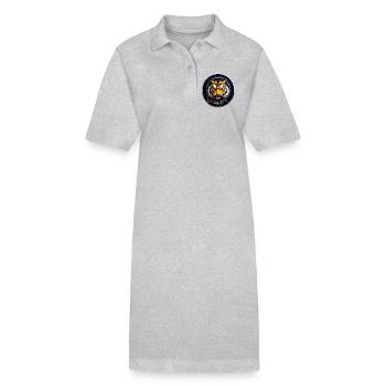 Tiger - Stanley/Stella PAIGER Organic Women’s Polo Dress - heather grey - Front