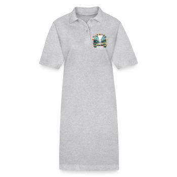 Festival de cuisine de rue - Robe polo bio PAIGER Stanley/Stella Femme - gris chiné - Devant