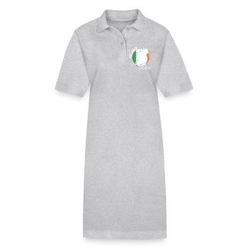 Cork - Stanley/Stella PAIGER Organic Women’s Polo Dress - heather grey - Front