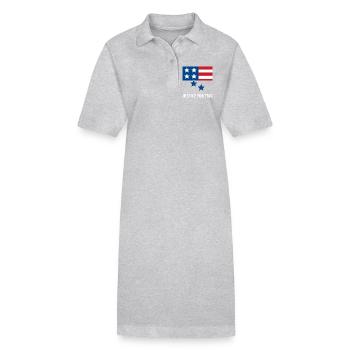 Justice pour deux - Robe polo bio PAIGER Stanley/Stella Femme - gris chiné - Devant