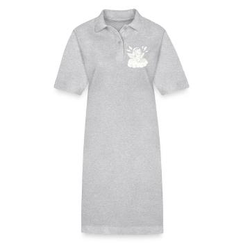 Ange de la musique – Chérubin avec casque - Robe polo bio PAIGER Stanley/Stella Femme - gris chiné - Devant