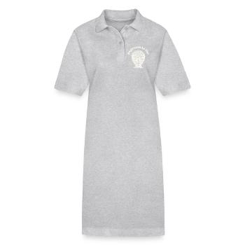 Psytrance be like - Humour Psy Trance musique rave - Robe polo bio PAIGER Stanley/Stella Femme - gris chiné - Devant