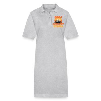 Ship of Fools Utopia, Quote - Stanley/Stella PAIGER Organic Women’s Polo Dress - heather grey - Front
