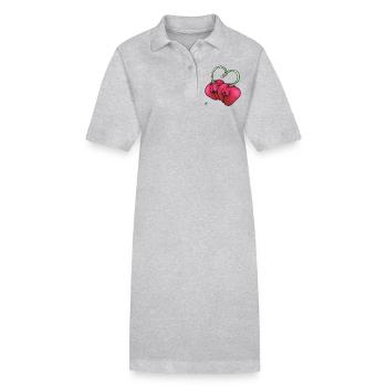Hanako and Yuriko - Stanley/Stella PAIGER Organic Women’s Polo Dress - heather grey - Front