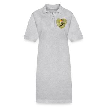 Rotkehlchen Vogel - Stanley/Stella Frauen Bio-Polokleid PAIGER - Grau meliert - Vorne