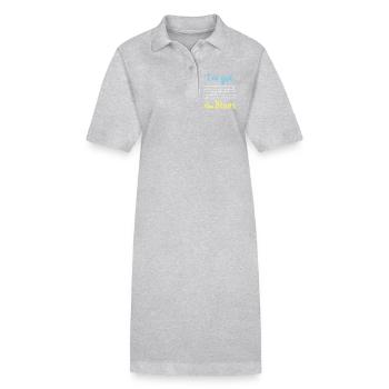 Échelle de blues en mi - lumineux - Robe polo bio PAIGER Stanley/Stella Femme - gris chiné - Devant
