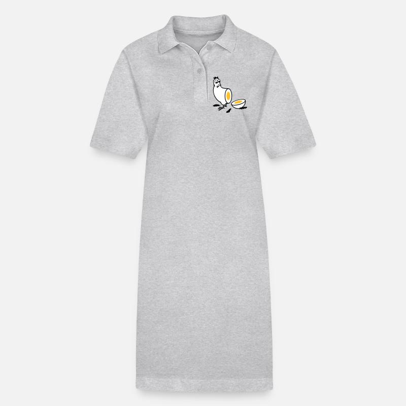 Huhn oder Ei - Stanley/Stella Frauen Bio-Polokleid PAIGER - Grau meliert