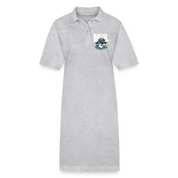 Requin swag surfeur Bruh - Robe polo bio PAIGER Stanley/Stella Femme - gris chiné - Devant
