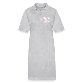 La foi sur la panique La foi en Jésus - Robe polo bio PAIGER Stanley/Stella Femme - gris chiné - Devant