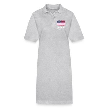 Chicago - Stanley/Stella Frauen Bio-Polokleid PAIGER - Grau meliert - Vorne