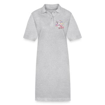 Kawaii Sushi Parade - Stanley/Stella Frauen Bio-Polokleid PAIGER - Grau meliert - Vorne