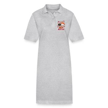 Soy Mates Valentine - Funny Sushi Humor - Stanley/Stella PAIGER Organic Women’s Polo Dress - heather grey - Front