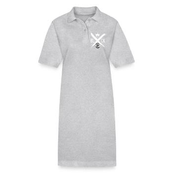 Blvck X avec couronne et jante - Robe polo bio PAIGER Stanley/Stella Femme - gris chiné - Devant