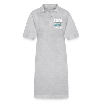 Étapes achevées 10000 Schritte - Robe polo bio PAIGER Stanley/Stella Femme - gris chiné - Devant