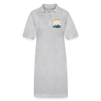 Monstre du Loch Ness Nessie Cryptide du Loch Ness - Robe polo bio PAIGER Stanley/Stella Femme - gris chiné - Devant