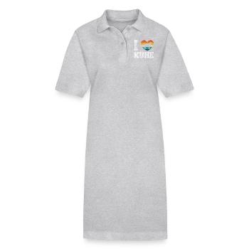 Ich mag Kühe - Stanley/Stella Frauen Bio-Polokleid PAIGER - Grau meliert - Vorne