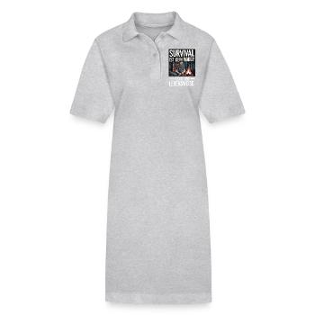 Survival ist kein Hobby es ist eine Lebensweise - Stanley/Stella Frauen Bio-Polokleid PAIGER - Grau meliert - Vorne