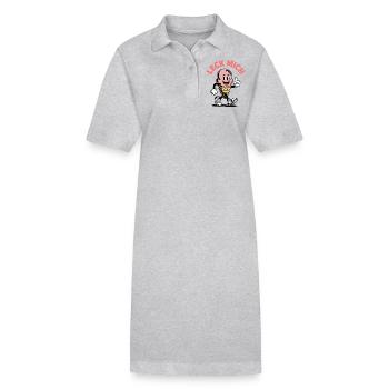 Leck mich - Eistüte - Stanley/Stella Frauen Bio-Polokleid PAIGER - Grau meliert - Vorne