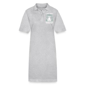 Lass mich Yoga machen und niemand wird verletzt - Stanley/Stella Frauen Bio-Polokleid PAIGER - Grau meliert - Vorne