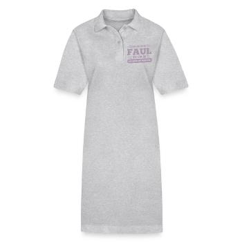 Nicht faul im Standby-Modus Spruch - Stanley/Stella Frauen Bio-Polokleid PAIGER - Grau meliert - Vorne