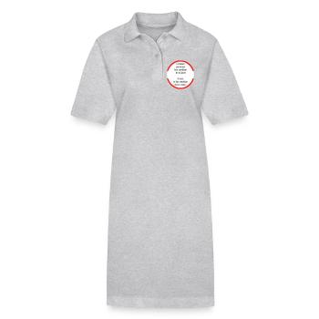 Manche Leute geben vor, mich zu lieben - Stanley/Stella Frauen Bio-Polokleid PAIGER - Grau meliert - Vorne