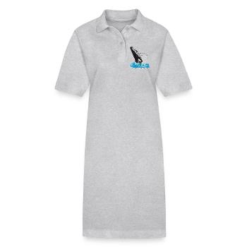 Empreinte de baleine à bosse - Robe polo bio PAIGER Stanley/Stella Femme - gris chiné - Devant