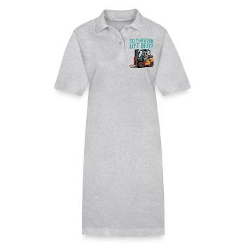 Gabelstapler Hebst du überhaupt Bro - Stanley/Stella Frauen Bio-Polokleid PAIGER - Grau meliert - Vorne