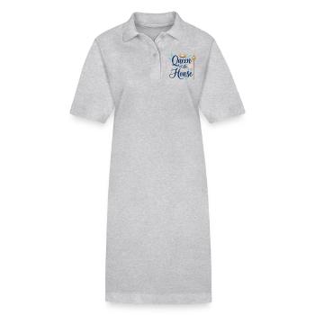 Reine de la maison – Parfaite pour la fête des mères ! - Robe polo bio PAIGER Stanley/Stella Femme - gris chiné - Devant