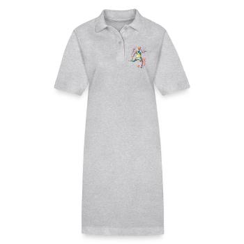 Jouer au football - Football - Joueurs de football - Robe polo bio PAIGER Stanley/Stella Femme - gris chiné - Devant