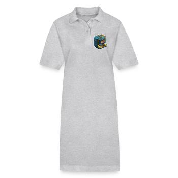 Ordinateur rétro - Robe polo bio PAIGER Stanley/Stella Femme - gris chiné - Devant