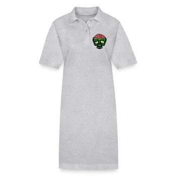 Offen für Neues – vor allem im Kopf - Stanley/Stella Frauen Bio-Polokleid PAIGER - Grau meliert - Vorne