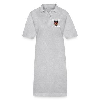Wilder Schäferhund - Stanley/Stella Frauen Bio-Polokleid PAIGER - Grau meliert - Vorne