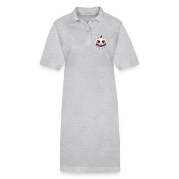 Citrouille sourire sinistre - Robe polo bio PAIGER Stanley/Stella Femme - gris chiné - Devant